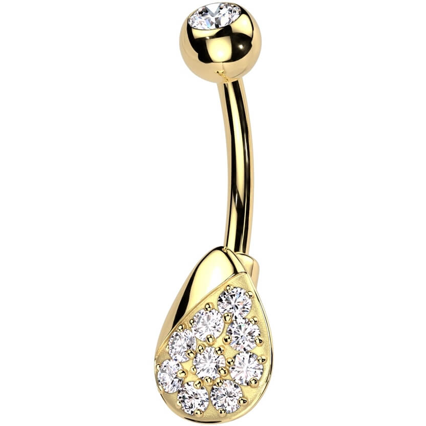 Belly Button Piercing teardrop zirconia - Image 3