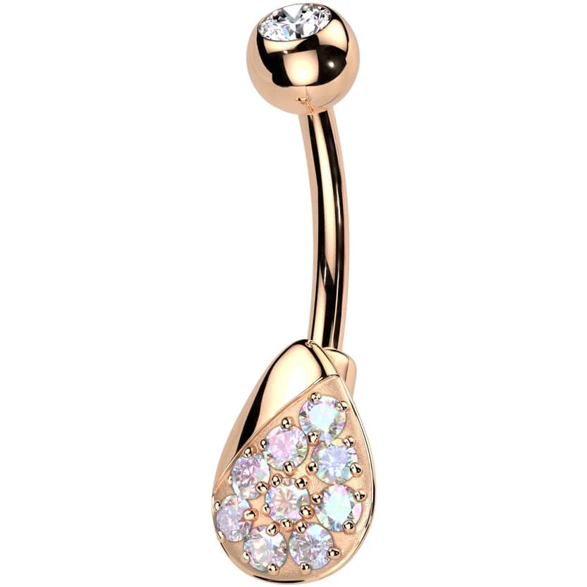Belly Button Piercing teardrop zirconia - Image 4