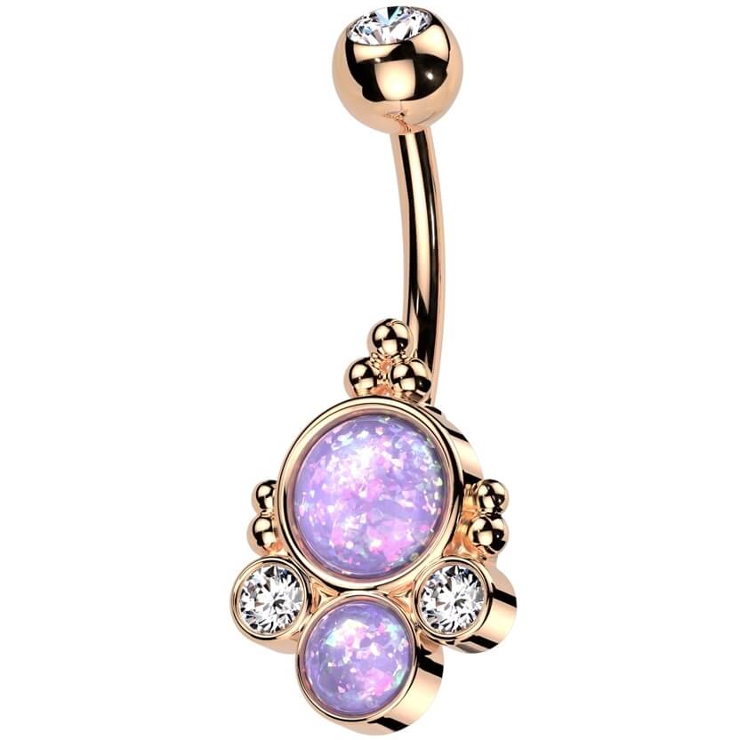 Belly Button Piercing opal zirconia - Image 4