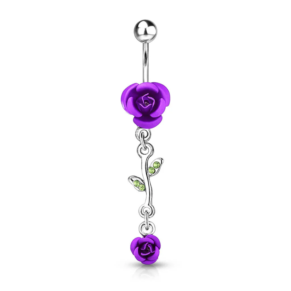 Belly Button Piercing Rose dangle - Image 2