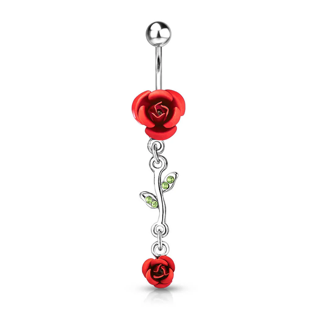 Belly Button Piercing Rose dangle - Image 5