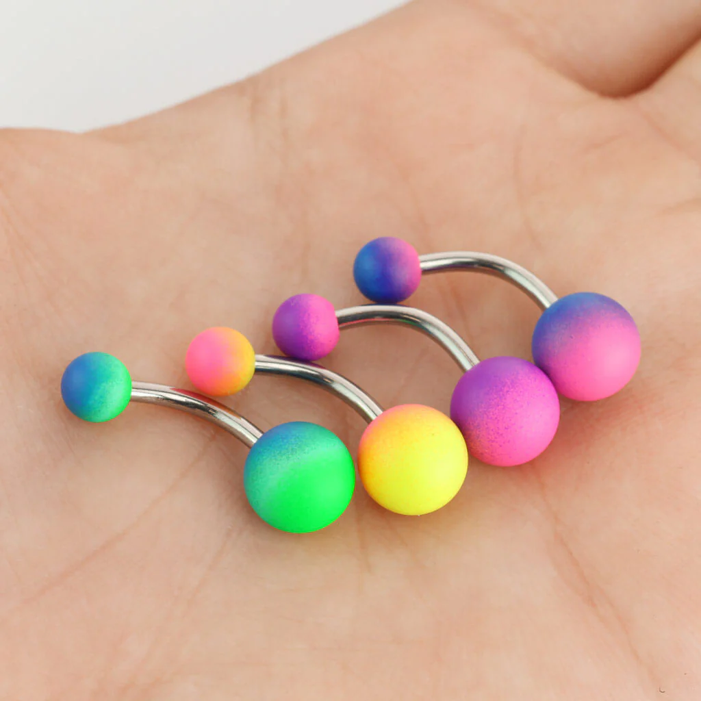 Belly Button Piercing Ball Rubber coating - Image 5