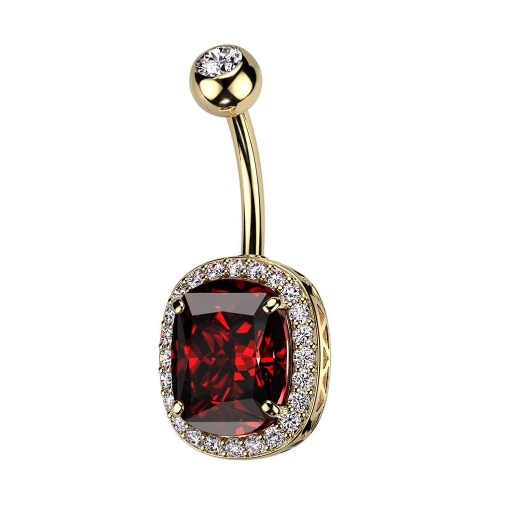 Belly Button Piercing Oval Zirconia - Image 5