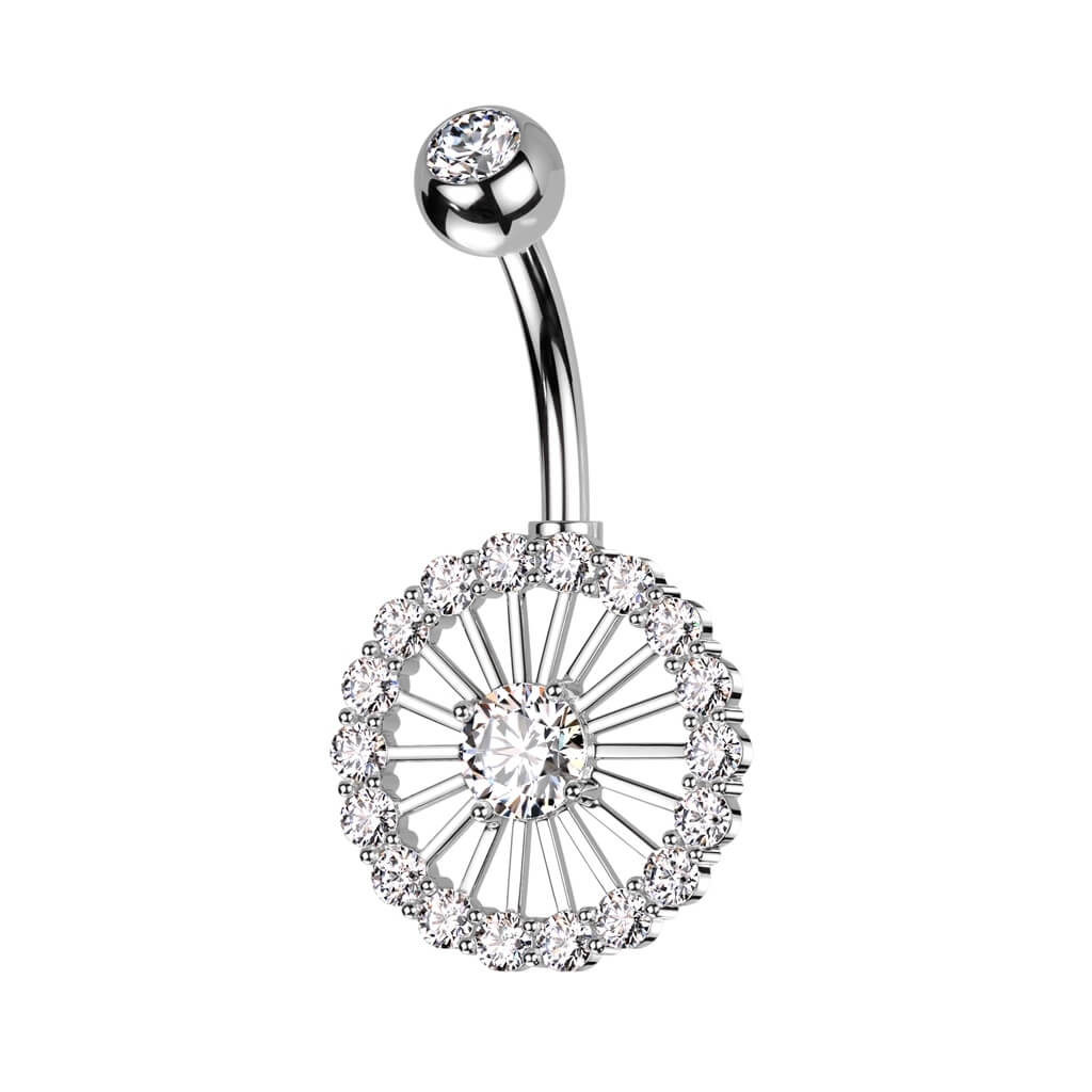 Belly Button Piercing Wheel Zirconia - Image 2