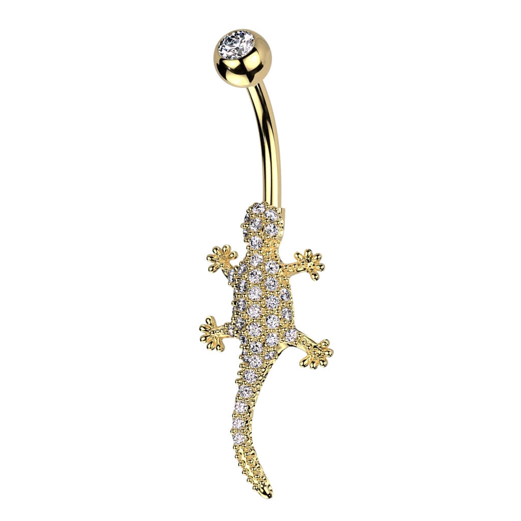 Belly Button Piercing Lizard Zirconia - Image 3