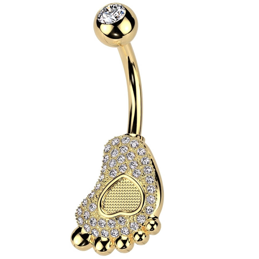 Belly Button Piercing baby foot zirconia - Image 4