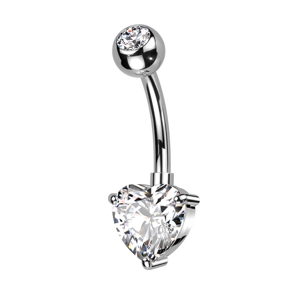 Belly Button Piercing Heart Zirconia - Image 2