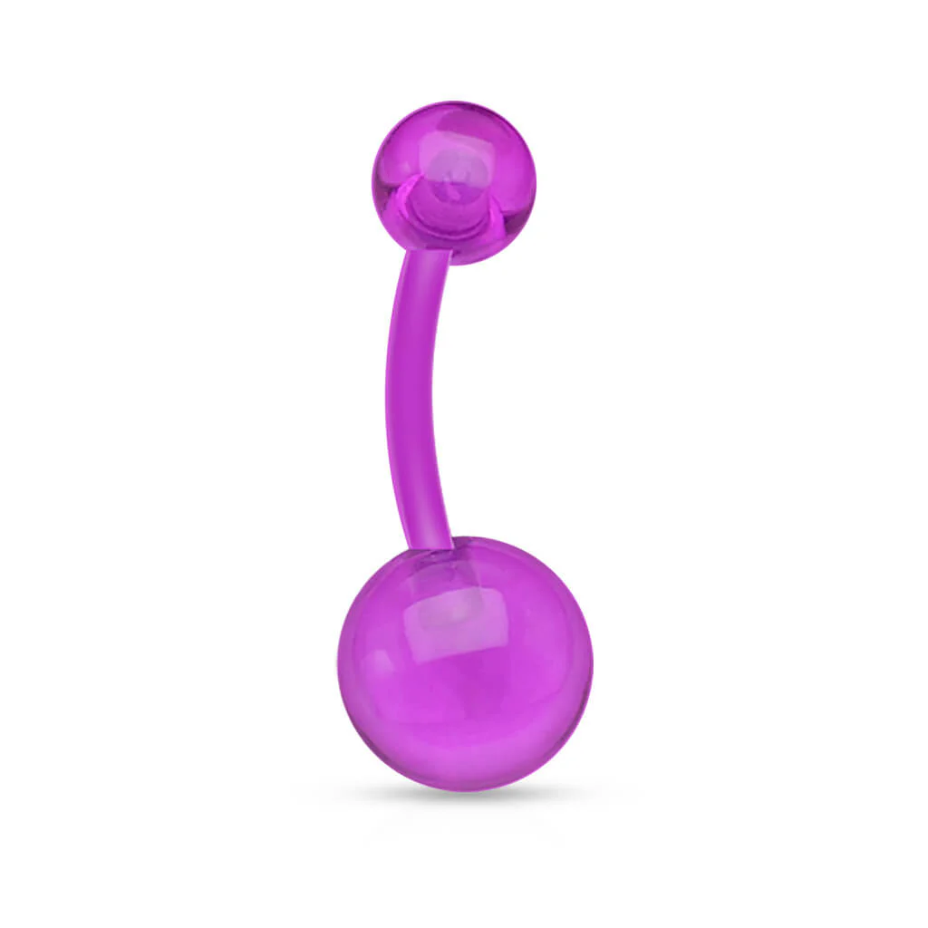 Acrylic Belly Button Piercing Transparent Acrylic Ball - Image 2