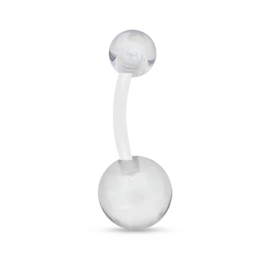 Acrylic Belly Button Piercing Transparent Acrylic Ball - Image 4