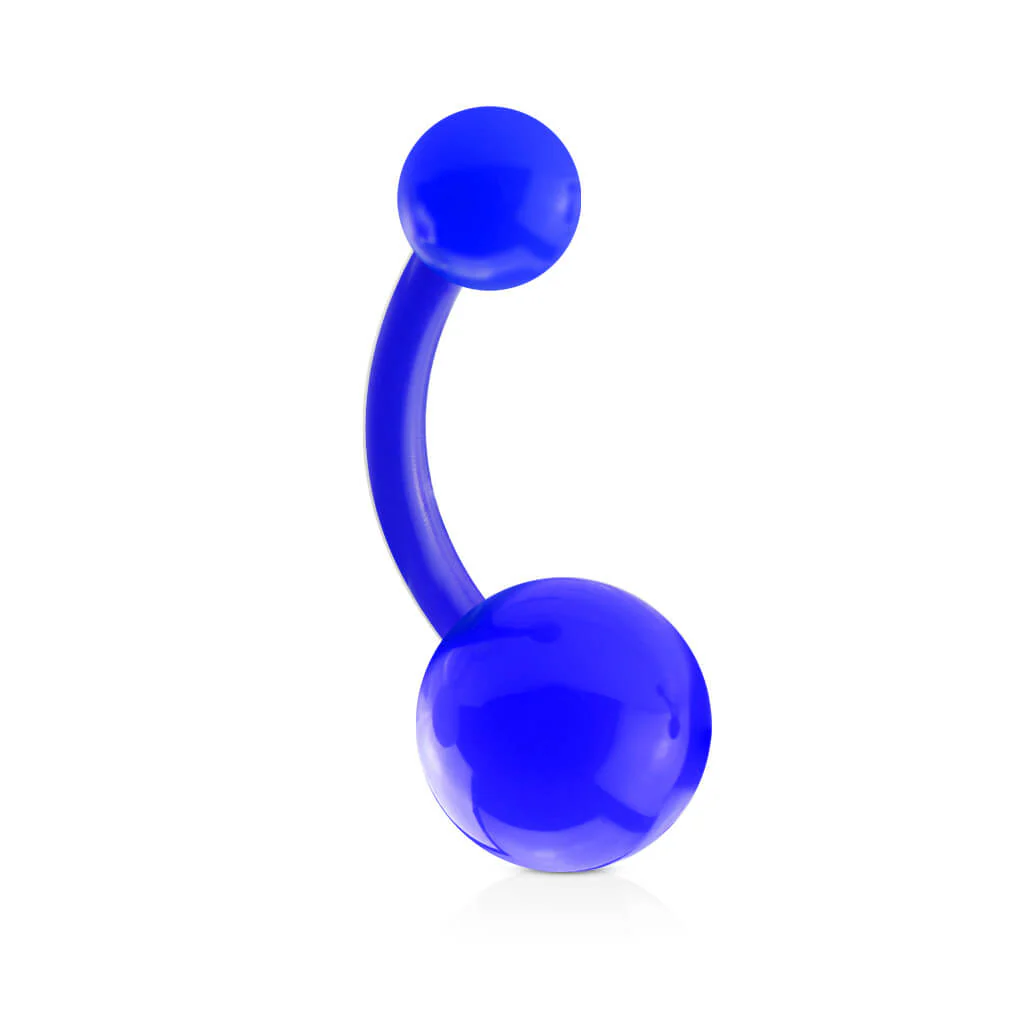 Belly Button Piercing Acrylic Solid Color Ball - Image 3