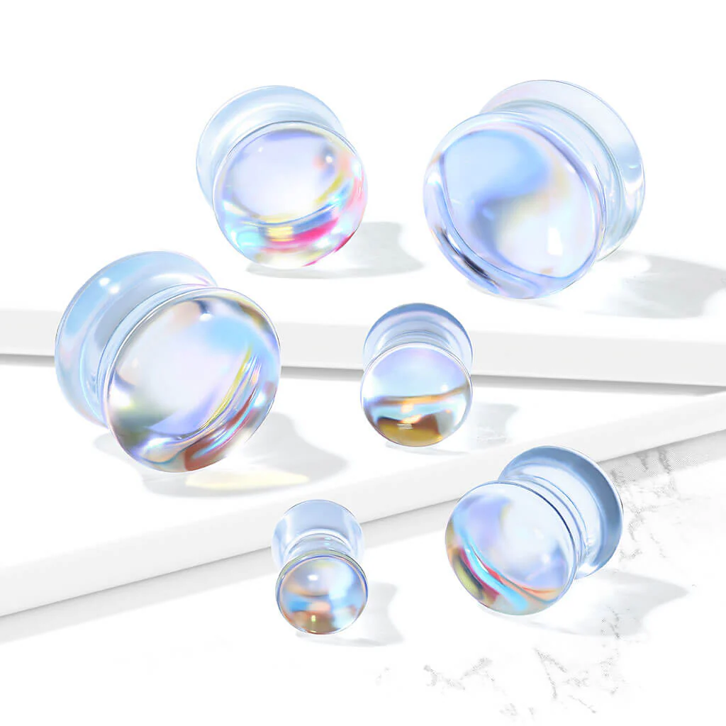 Glass Plug Iridescent Glass - Image 4
