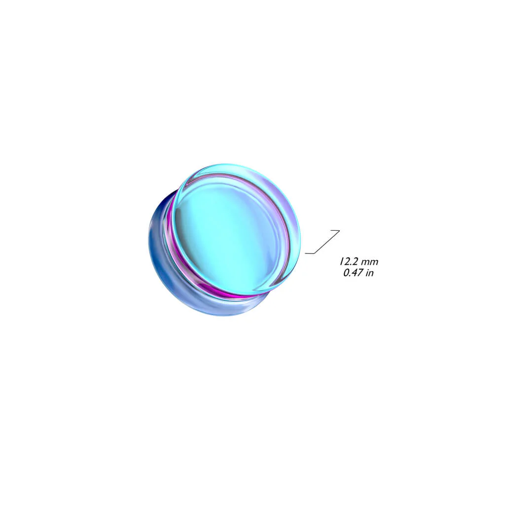 Glass Plug Purple Iridescent Glass - Image 2