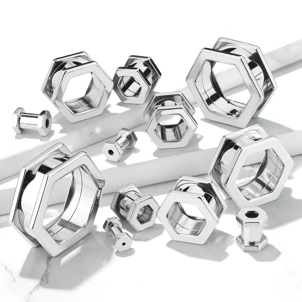 Tunnel Hexagon Silver - Image 5
