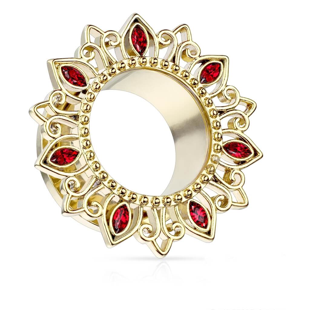 Tunnel Lotus Flower Zirconia Gold - Image 2