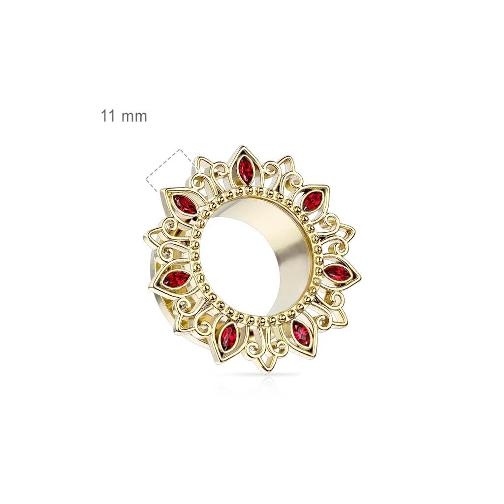 Tunnel Lotus Flower Zirconia Gold - Image 3