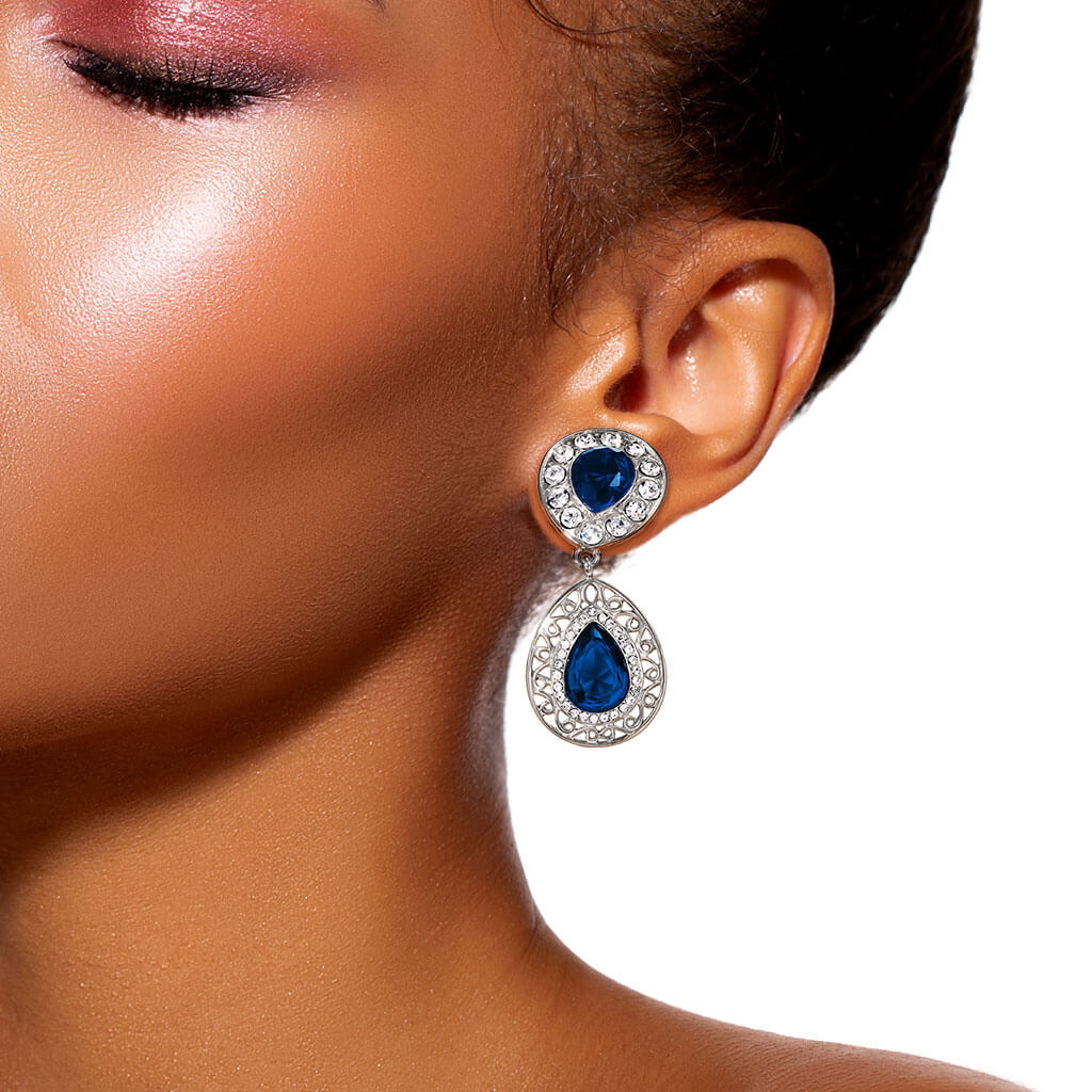 Plug Drop dangle Zirconia Silver - Image 3