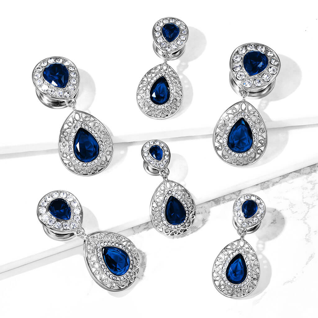Plug Drop dangle Zirconia Silver - Image 4