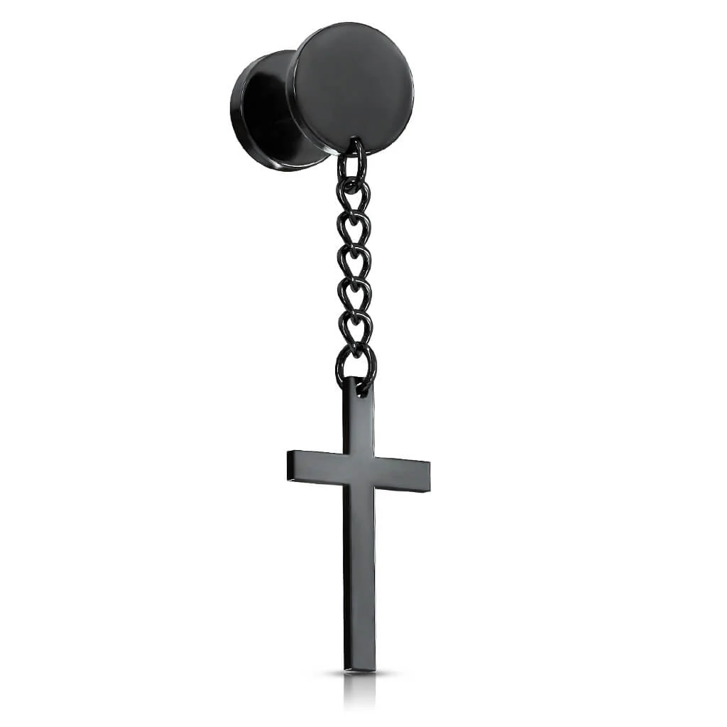 Fake Plug Cross dangle Internally Threaded - Image 4