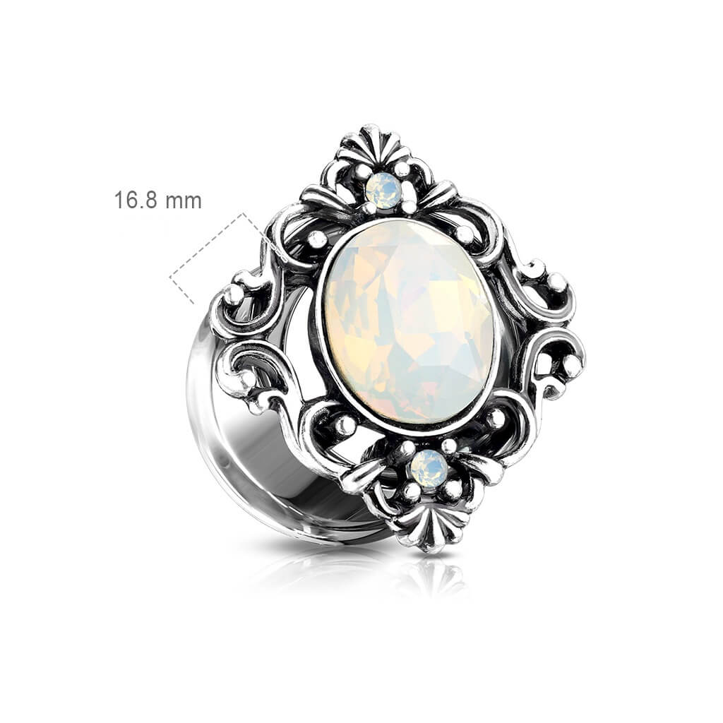 Plug Oval Opal Silver - Image 2