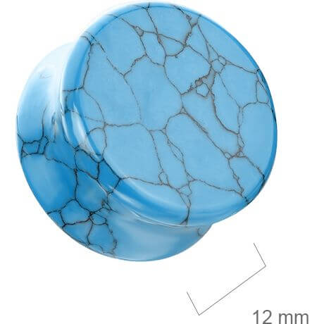 Plug turquoise semi-precious stone double flare - Image 2