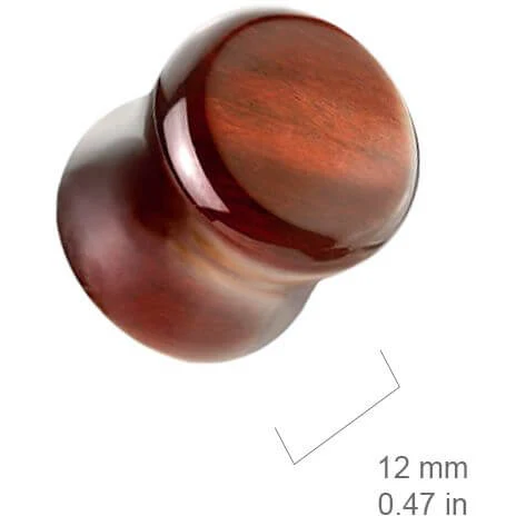 Plug red tiger eye double flare semi precious stone - Image 2