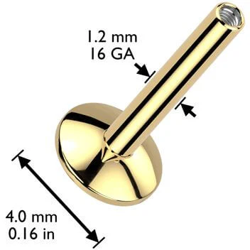 Titanium labret base Push-In - Image 2