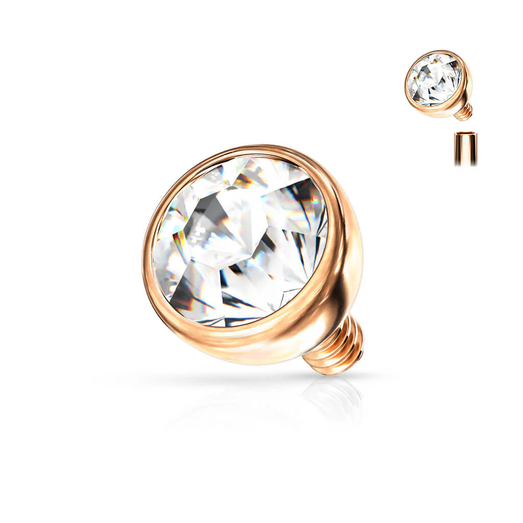 top ball with zirconia bezel setting Internally Threaded - Image 10