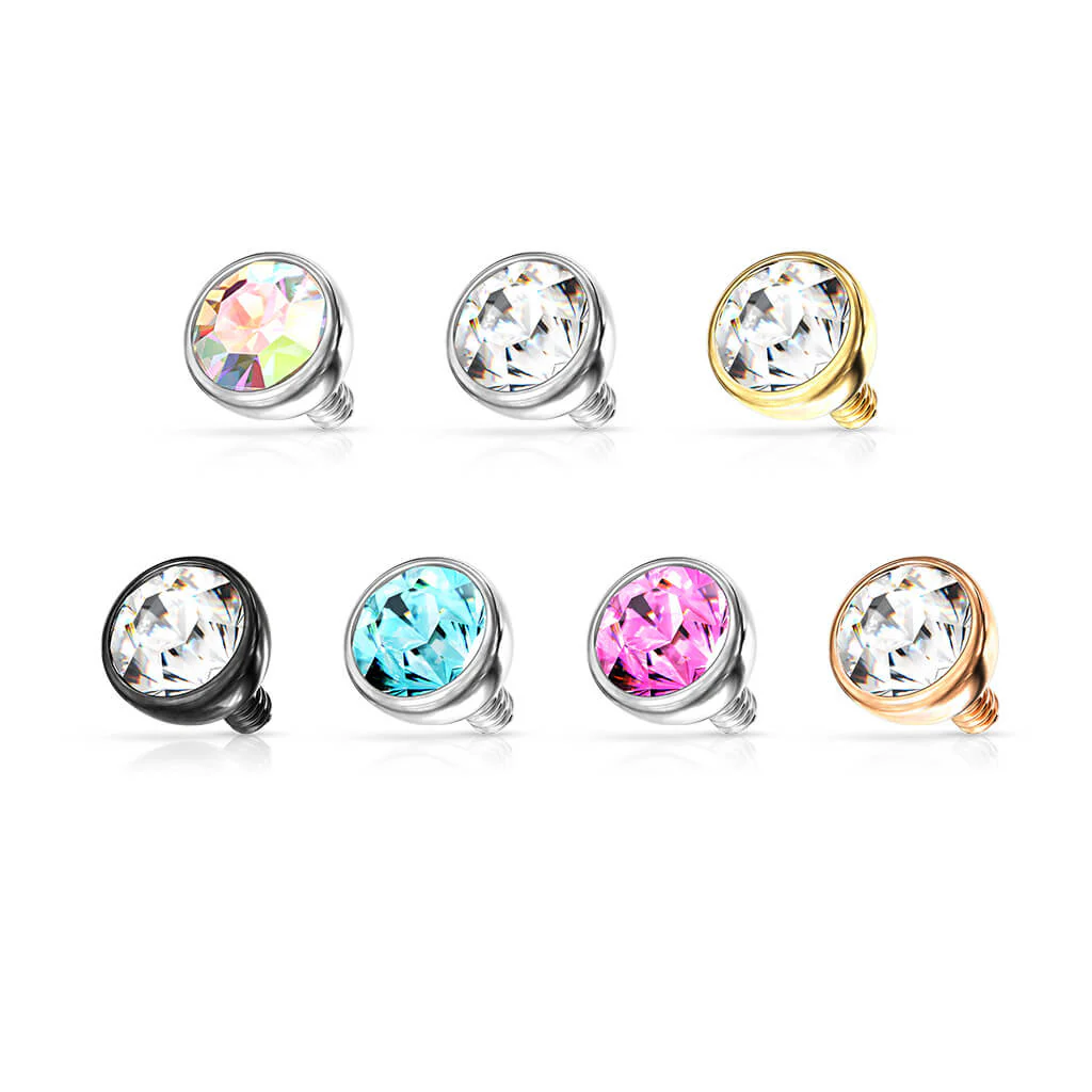 top ball with zirconia bezel setting Internally Threaded - Image 3
