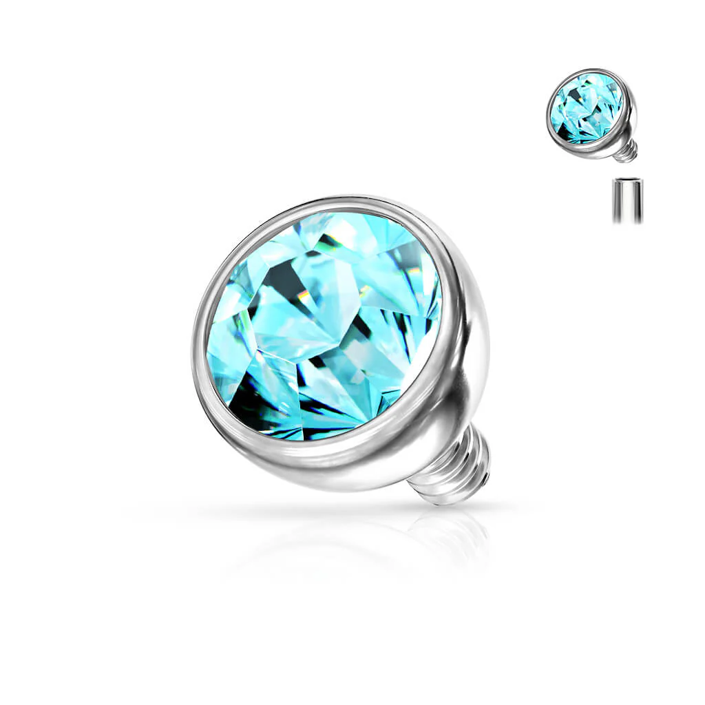 top ball with zirconia bezel setting Internally Threaded - Image 9