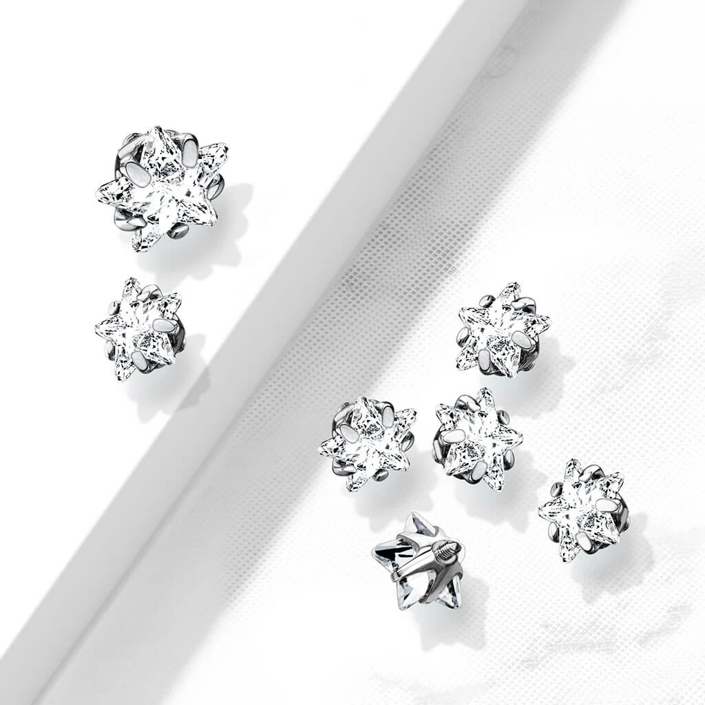 top start zirconia prong setting Internally Threaded - Image 2