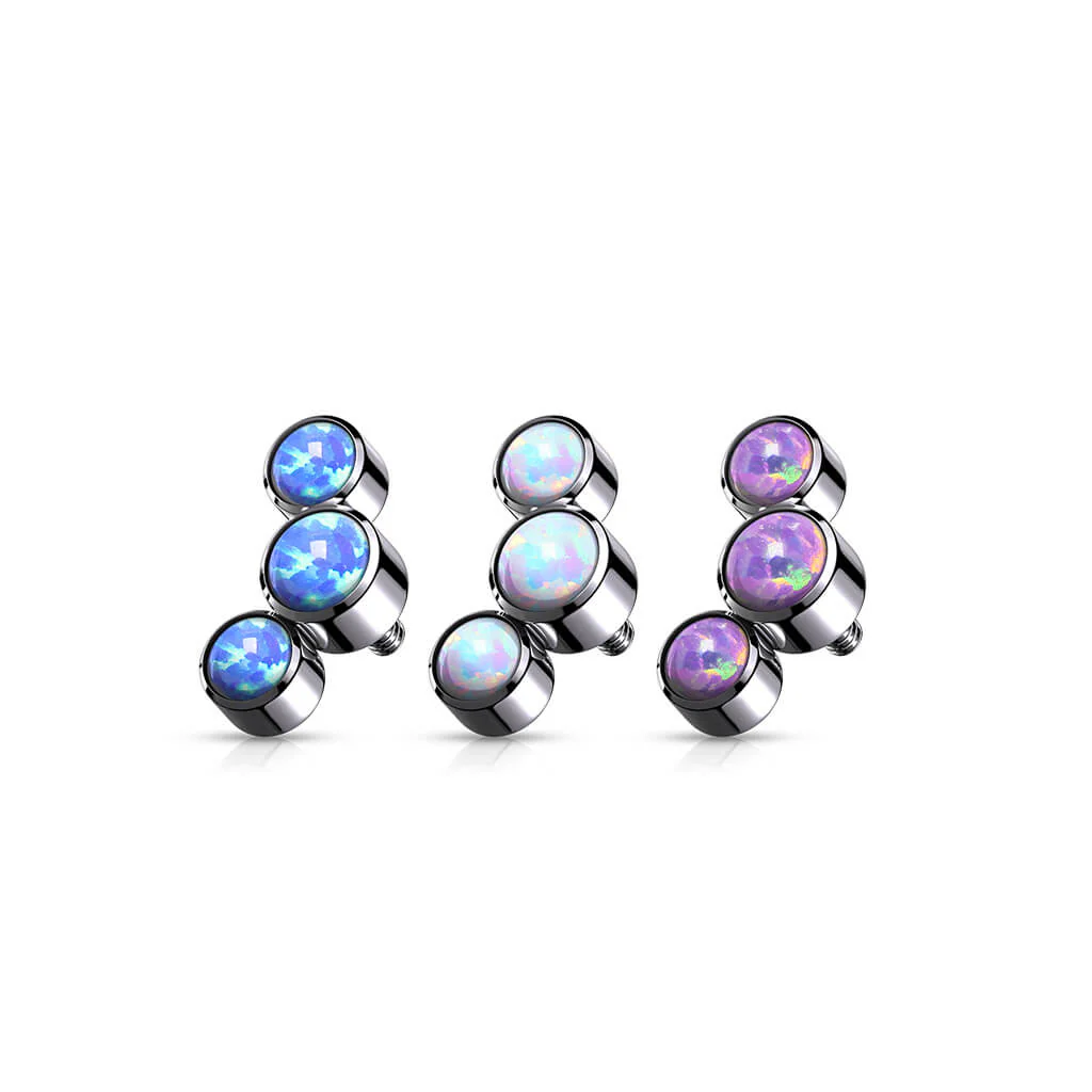 top 3 opal bezel setting Internally Threaded - Image 3