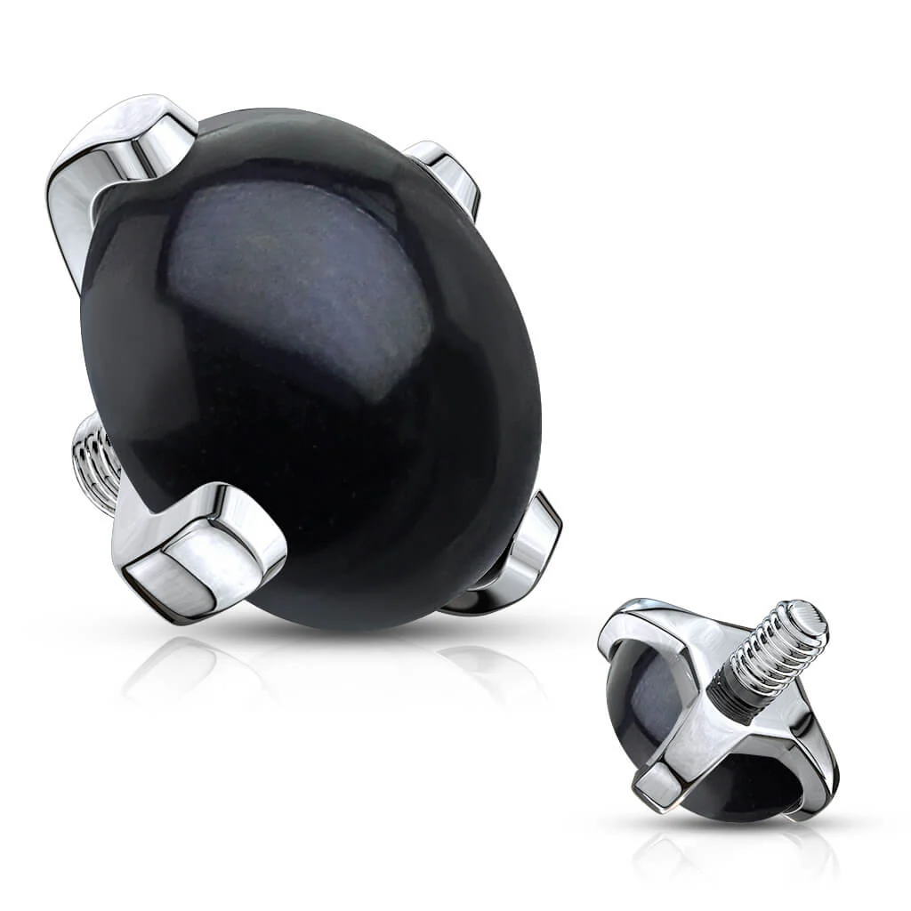top semi-precious stone prong setting Internally Threaded - Image 4