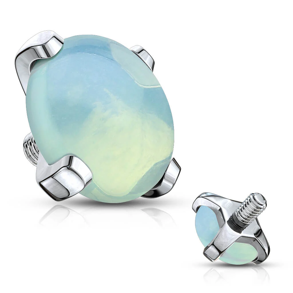 top semi-precious stone prong setting Internally Threaded - Image 6