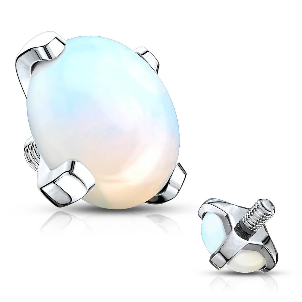 top semi-precious stone prong setting Internally Threaded - Image 7