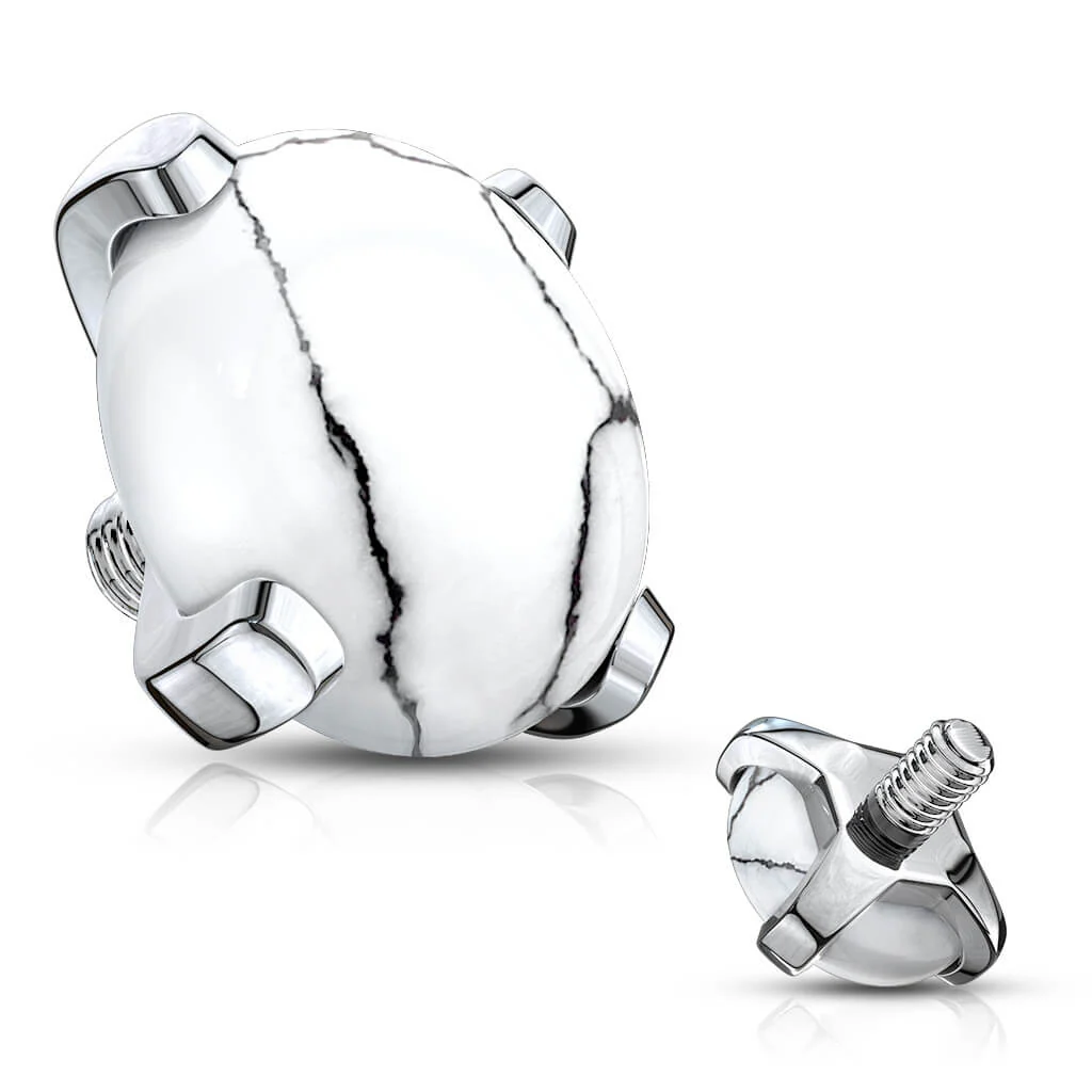 top semi-precious stone prong setting Internally Threaded - Image 9