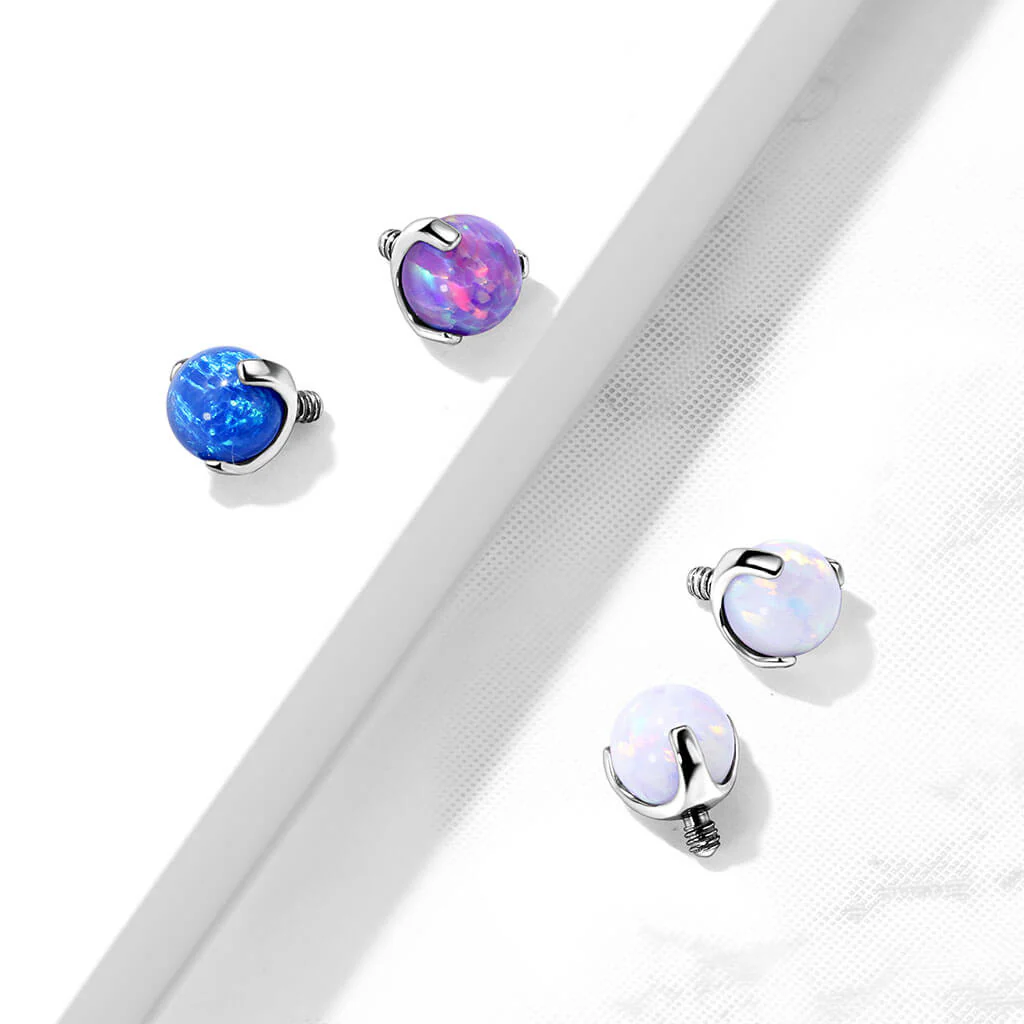top ball opal claw setting Internally Threaded - Image 3