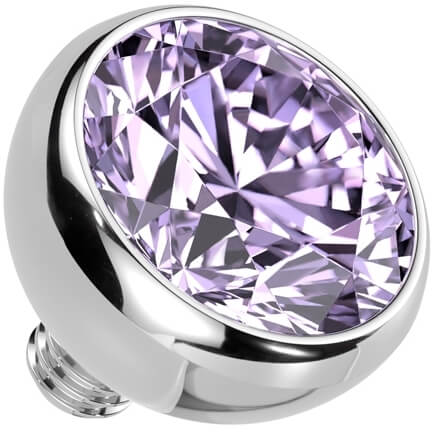 Titanium top ball zirconia bezel setting Internally Threaded - Image 12