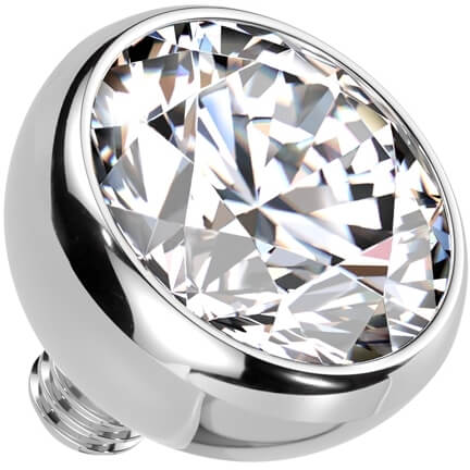 Titanium top ball zirconia bezel setting Internally Threaded - Image 4