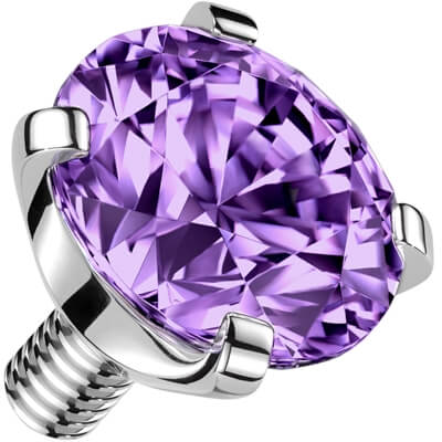 Titanium top zirconia prong setting Internally Threaded - Image 12