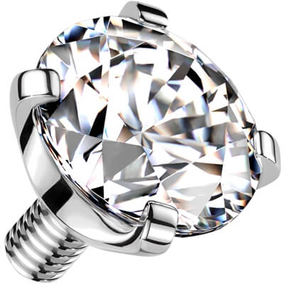 Titanium top zirconia prong setting Internally Threaded - Image 4