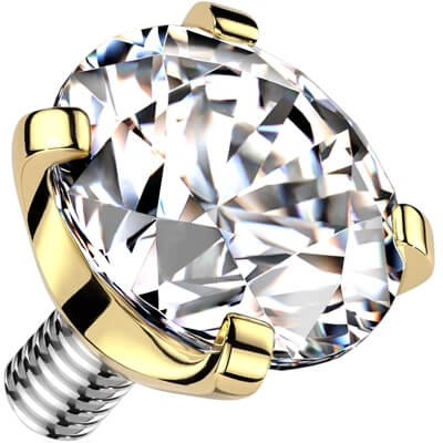 Titanium top zirconia prong setting Internally Threaded - Image 6