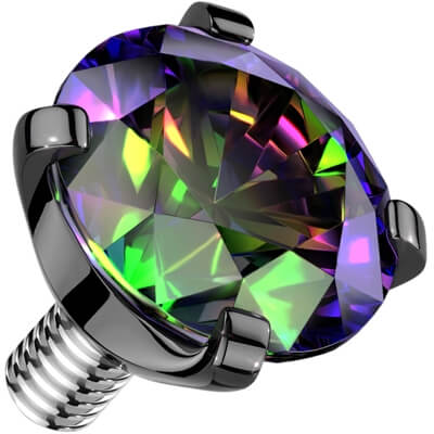 Titanium top zirconia prong setting Internally Threaded - Image 7