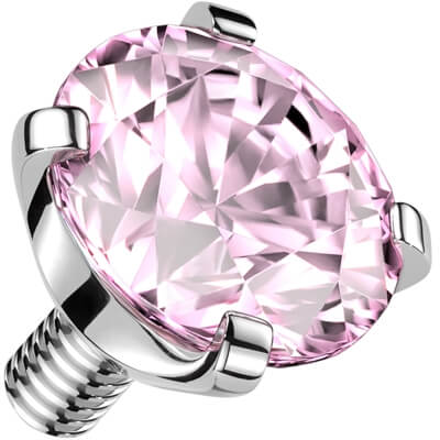 Titanium top zirconia prong setting Internally Threaded - Image 8