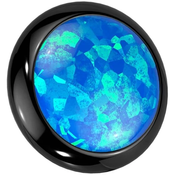 Titanium top round flat opal bezel setting Internally Threaded - Image 4