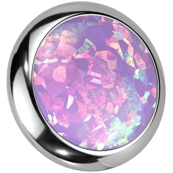 Titanium top round flat opal bezel setting Internally Threaded - Image 7