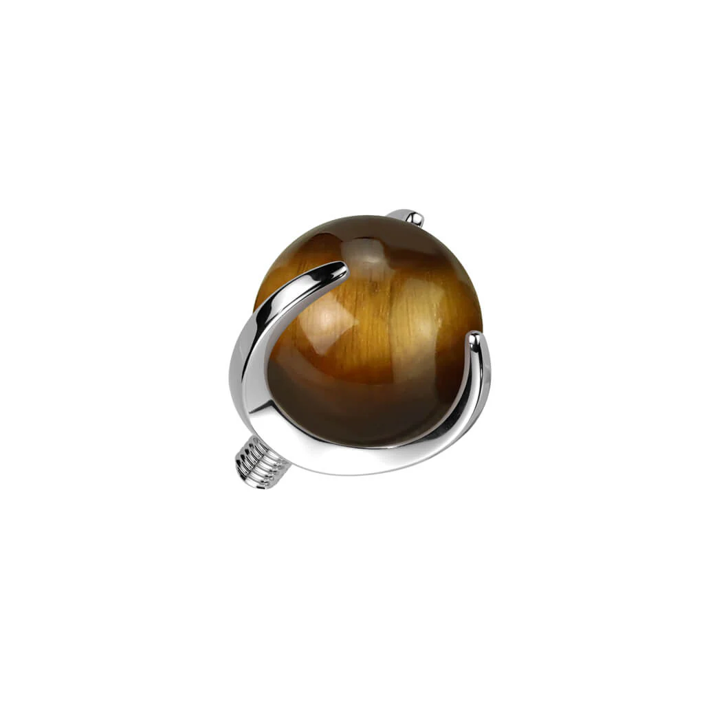 Titanium top ball semi-precious stone Internally Threaded - Image 8