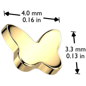 Titanium top butterfly Internally Threaded - Image 2
