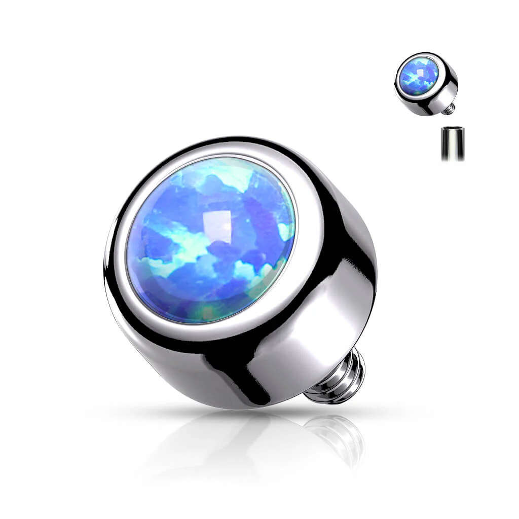 Titanium Top Opal Round Internally Threaded - Image 2