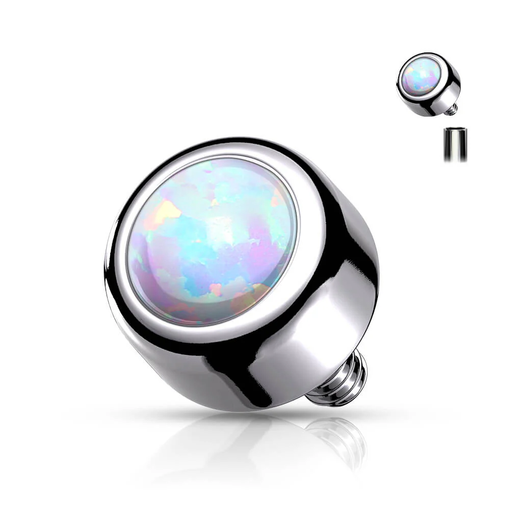 Titanium Top Opal Round Internally Threaded - Image 4