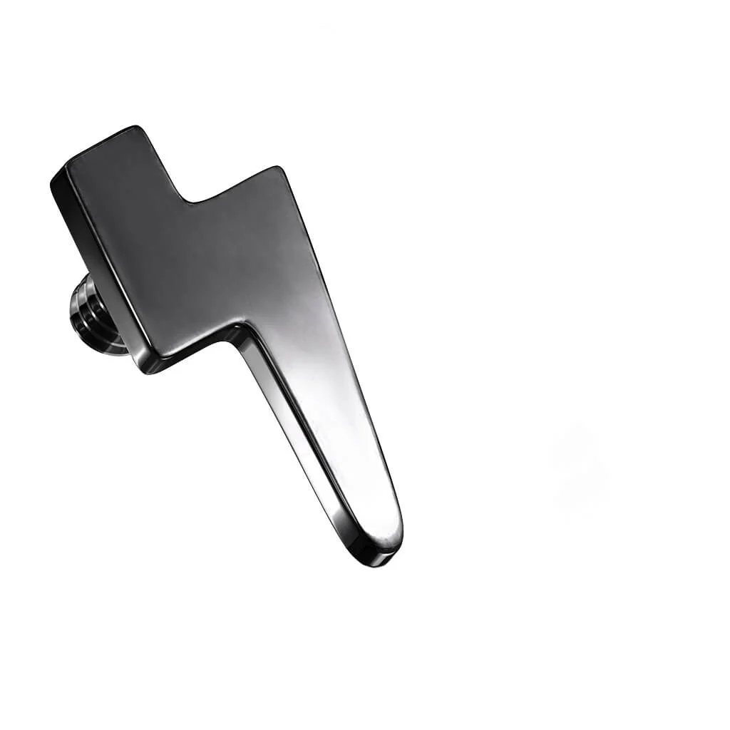 Titanium top lightening bolt flat Internally Threaded - Image 4
